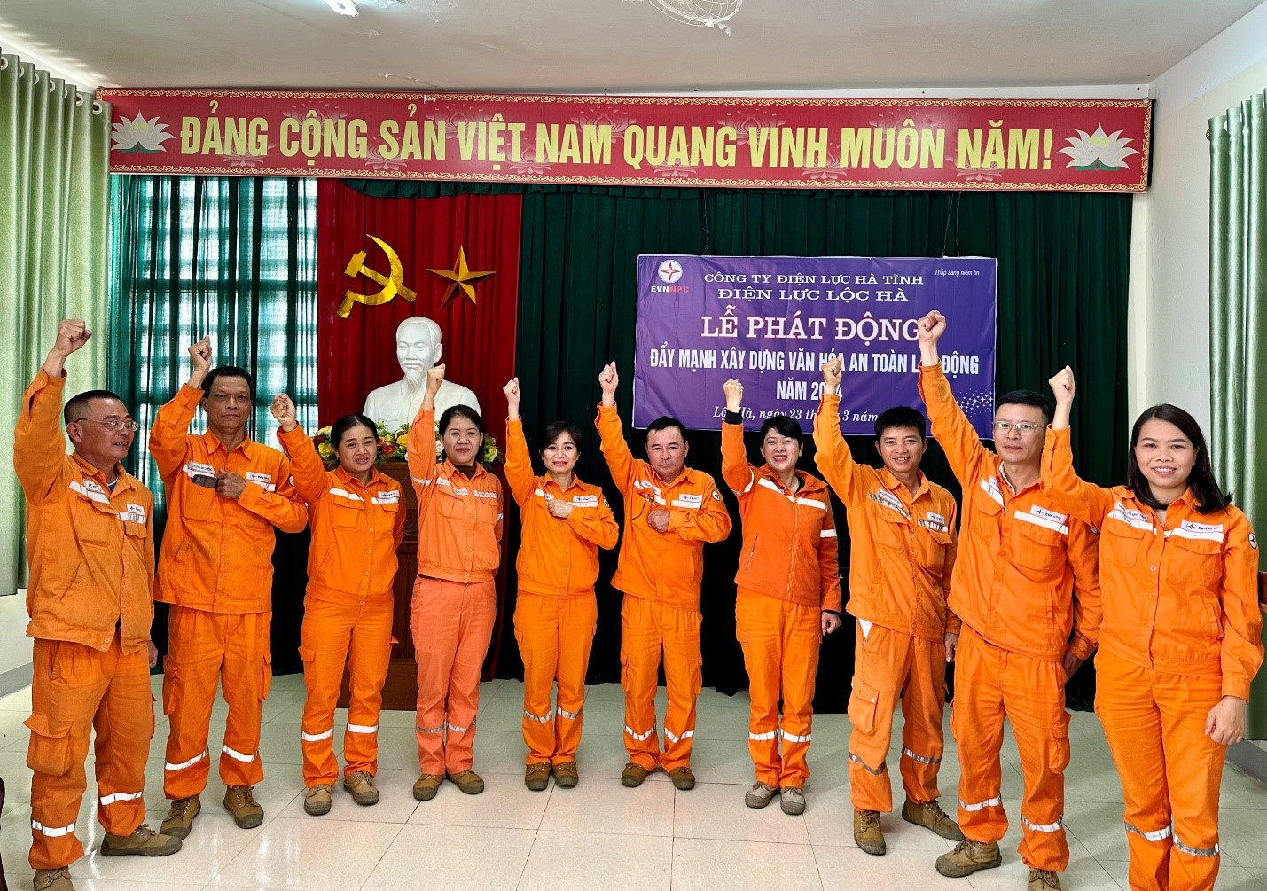 Hà Tĩnh: Điện lực Hà Tĩnh đẩy mạnh xây dựng văn hóa ATLĐ và hưởng ứng tháng ATVSLĐ năm 2024